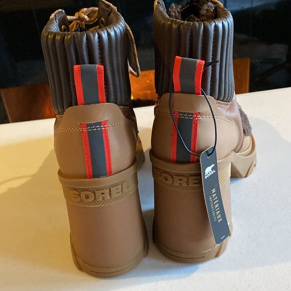 Sorel Brex Heel Shearling Waterproof Leather Lace-Up Boots NWT – Size 7.5 - Picture 4 of 12